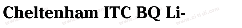 Cheltenham ITC BQ Li字体转换